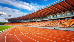 空旷现代体育场内