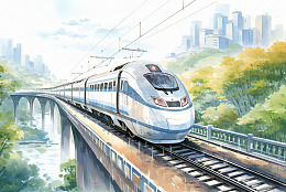 火车轨道行驶
