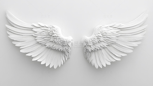 白色翅膀雕塑艺术