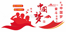 红色中国梦文化墙
