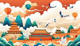 城市旅游地标北京故宫古建筑