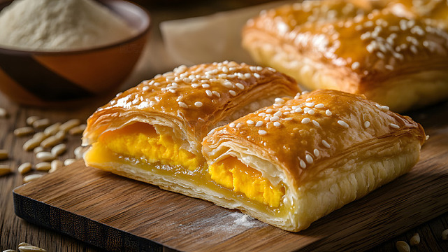 中式蛋黄酥传统糕点静物摄影