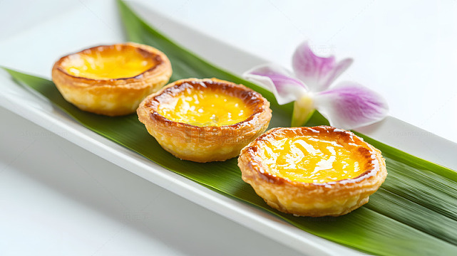 蛋挞甜品摆盘静物摄影美食壁纸