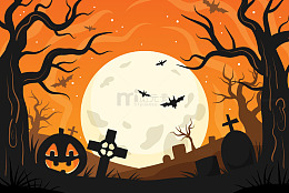 万圣月色下的幽墓奇景