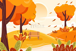 静谧公园的温暖画卷