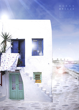 楼梯白色你好夏天夏日素材