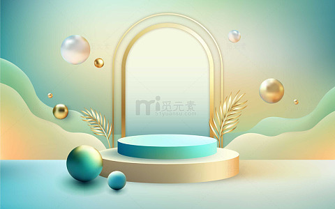 现代艺术舞台的圆形讲台