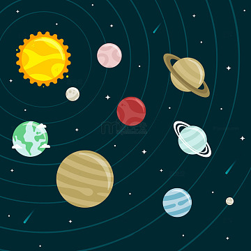 色彩斑斓的行星家族