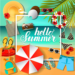 海滩单页海岛旅游宣传单