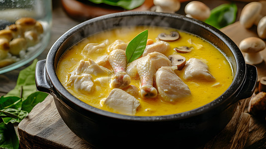 南瓜鸡肉炖汤秋季霜降滋补养生药膳汤品