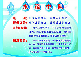 班级版面班牌小水滴源文件