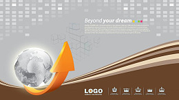 箭头流线海报设计psd