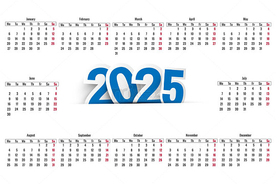2025年四季新年日历