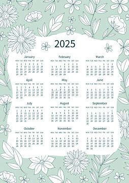 2025淡绿花卉背景