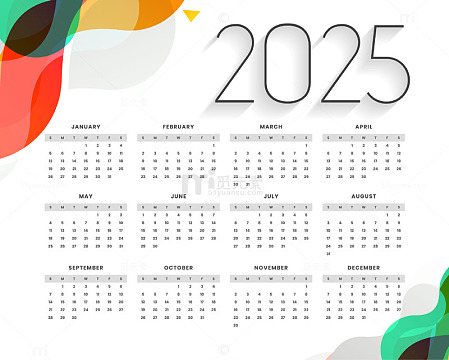 2025年多彩几何日历