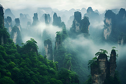 群山沟壑自然美景