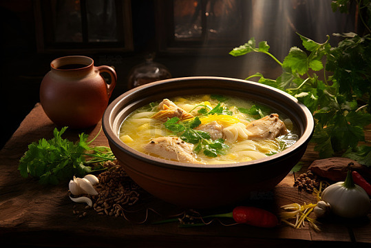 一碗白菜炖鸡汤