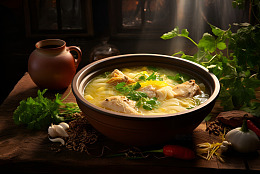 一碗白菜炖鸡汤