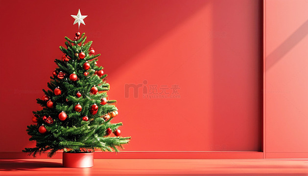 红色背景圣诞节背景