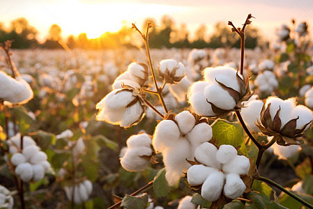 棉花地里的棉花特写