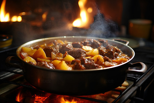 一锅土豆炖牛肉