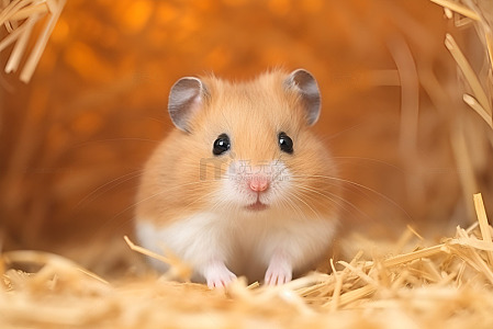 一只可爱的小仓鼠