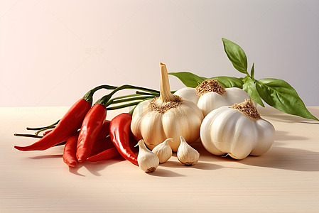 大蒜辣椒蔬菜摄影
