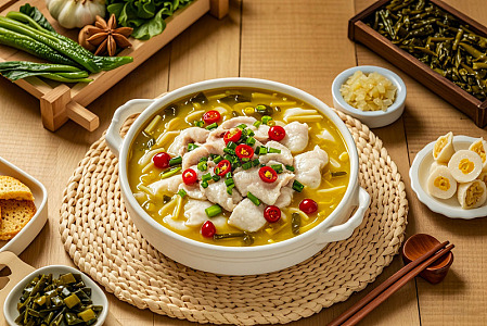 美味食物色香味俱全酸菜鱼辣椒酸菜