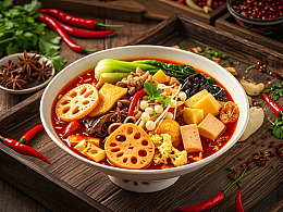 一碗麻辣烫摄影图