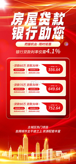 房屋贷款海报