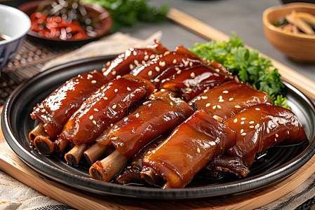 一盘红烧猪肘子