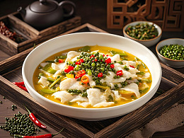 藤椒鱼片美食摄影图