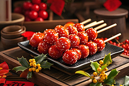 美味小吃冰糖葫芦摄影图