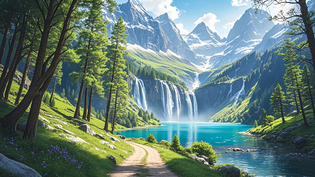 大山上的高山流水