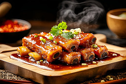 一盘红烧排骨