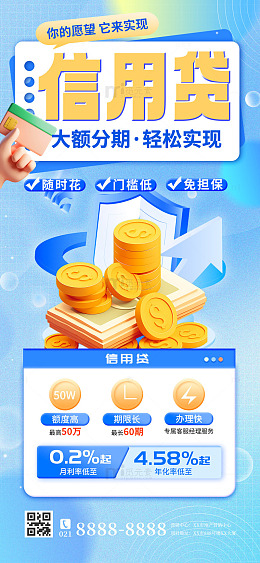 信用贷信用金融海报