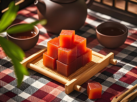 山楂糕北京开胃糕点摄影图
