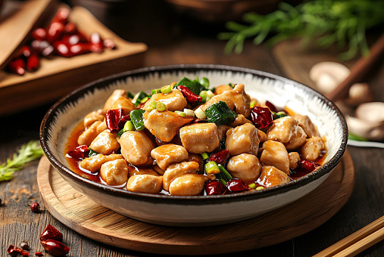 一盘辣椒炒鸡丁