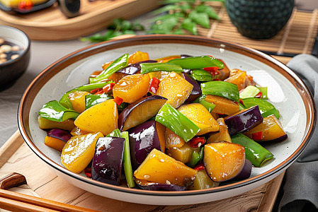 一盘地三鲜炒菜