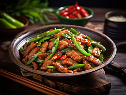 青椒炒鸡肉丝