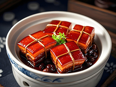 东坡肉美食炖肉摄影图