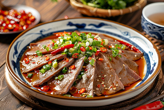 麻辣牛肉片特写