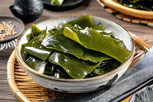 一碗新鲜的海带片