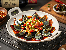 凉拌皮蛋传统凉菜摄影图