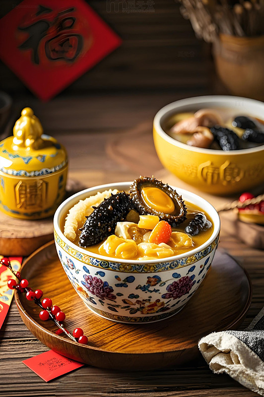 一碗佛跳墙美食摄影图