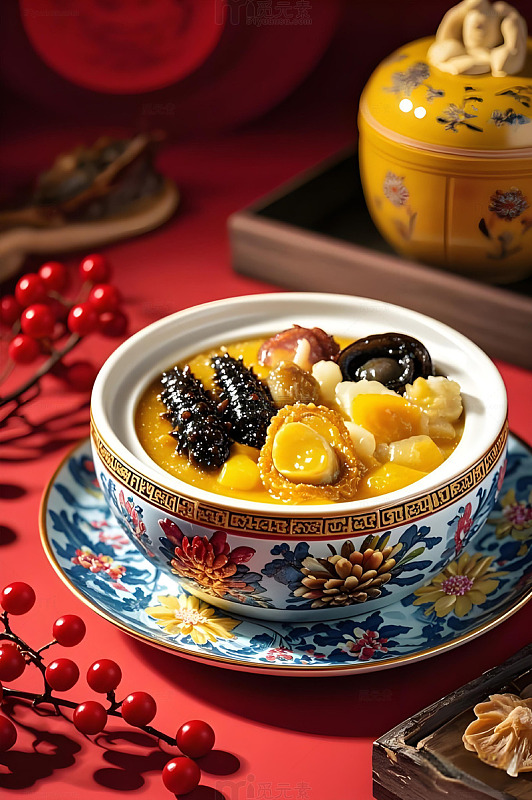 鲜香滋补美食佛跳墙摄影图