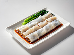 牛肉肠粉摄影图