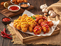 韩式炸鸡美食摄影图