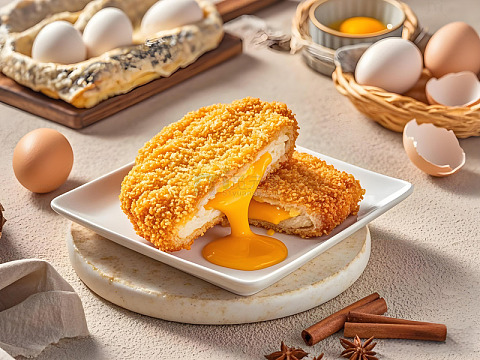 爆浆炸鸡排美食摄影图