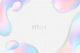 梦幻粉蓝气泡网格直播背景图
